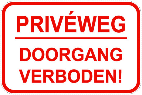 Parkeerverbodsborden (parkeren verboden) rood als sticker EW-PARKEN-12200-V-14