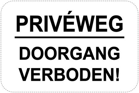 Geen parkeerborden “Privéroute-doorgang verboden!” (Geen parkeren) als stickerr EW-PARKEN-12200-V-88