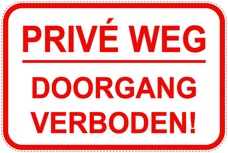 Parkeerverbodsborden (parkeren verboden) rood als sticker EW-PARKEN-12300-V-14