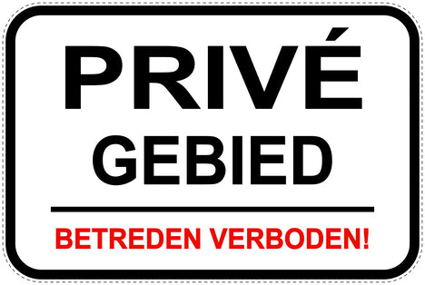 Parkeerverbodsborden (parkeren verboden) wit als sticker EW-PARKEN-12400-V-0