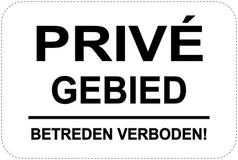 Geen parkeerborden “Prive gebied betreden verboden!” (Geen parkeren) als sticker EW-PARKEN-12400-V-88