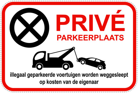 Parkeerverbodsborden (parkeren verboden) rood als sticker EW-PARKEN-12900-V-14
