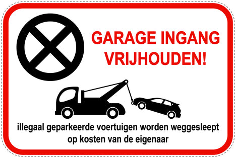 Parkeerverbodsborden (parkeren verboden) rood als sticker EW-PARKEN-13100-V-14