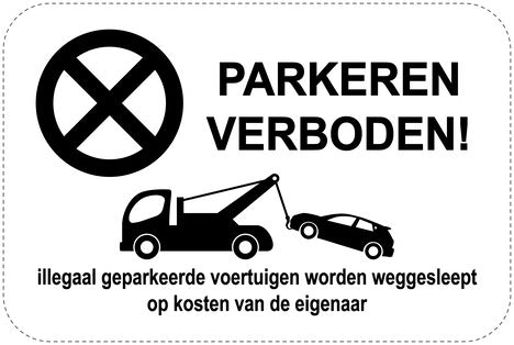 Geen parkeerborden "Parkeren verboden!" (Niet parkeren) als sticker EW-PARKEN-13200-V-88
