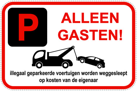 Parkeerverbodsborden (parkeren verboden) rood als sticker EW-PARKEN-13500-V-14