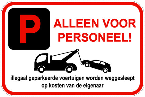 Parkeerverbodsborden (parkeren verboden) rood als sticker EW-PARKEN-13700-V-14