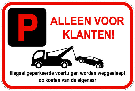 Parkeerverbodsborden (parkeren verboden) rood als sticker EW-PARKEN-14100-V-14