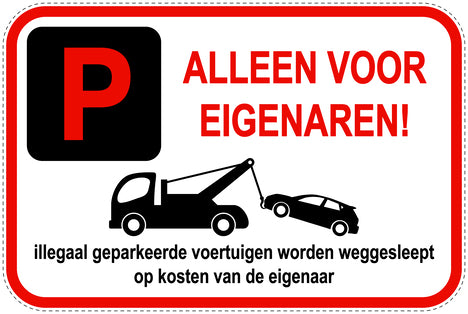 Parkeerverbodsborden (parkeren verboden) rood als sticker EW-PARKEN-14200-V-14