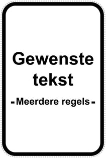 Parkeerverbodsborden (parkeren verboden) wit als sticker EW-PARKEN-20000-H-0