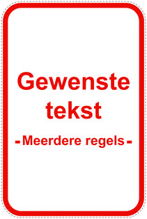 Parkeerverbodsborden (parkeren verboden) rood als sticker EW-PARKEN-20000-H-14