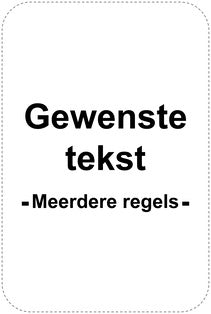 Geen parkeerborden “Gewenste tekst -meerdere regels-” (parkeren verboden) als sticker EW-PARKEN-20000-H-88