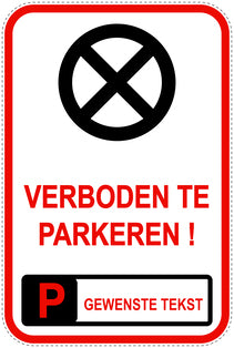 Parkeerverbodsborden (parkeren verboden) rood als sticker EW-PARKEN-20100-H-14