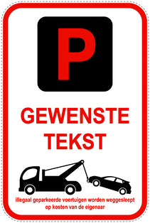 Parkeerverbodsborden (parkeren verboden) rood als sticker EW-PARKEN-20400-H-14