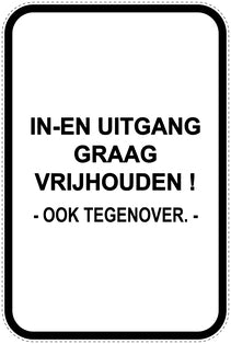 Parkeerverbodsborden (parkeren verboden) wit als sticker EW-PARKEN-20500-H-0