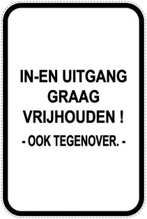Parkeerverbodsborden (parkeren verboden) wit als sticker EW-PARKEN-20700-H-0
