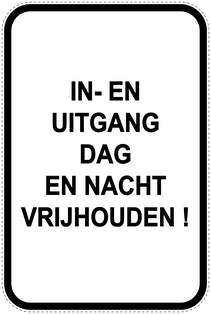 Parkeerverbodsborden (parkeren verboden) wit als sticker EW-PARKEN-20800-H-0
