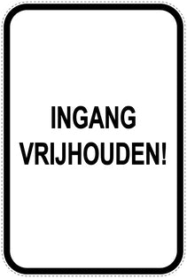 Parkeerverbodsborden (parkeren verboden) wit als sticker EW-PARKEN-20900-H-0
