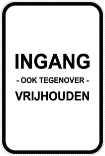 Parkeerverbodsborden (parkeren verboden) wit als sticker EW-PARKEN-21000-H-0