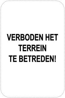 Geen parkeerborden “verboden het terrein te betreden!” (Niet parkeren) als sticker EW-PARKEN-21200-H-88