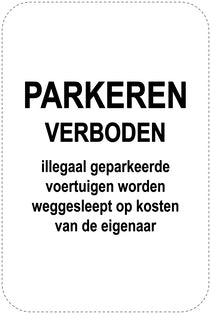 Geen parkeerborden "Parkeren verboden!" (Niet parkeren) als sticker EW-PARKEN-21400-H-88