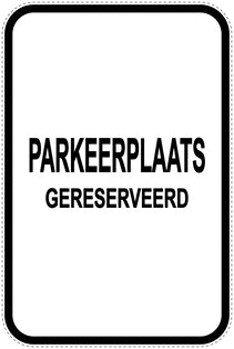 Parkeerverbodsborden (parkeren verboden) wit als sticker EW-PARKEN-21500-H-0