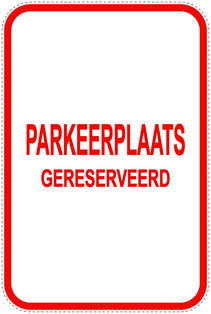 Parkeerverbodsborden (parkeren verboden) rood als sticker EW-PARKEN-21500-H-14