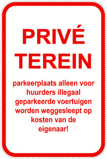 Parkeerverbodsborden (parkeren verboden) rood als sticker EW-PARKEN-21800-H-14