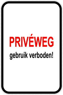 Parkeerverbodsborden (parkeren verboden) wit als sticker EW-PARKEN-21900-H-0