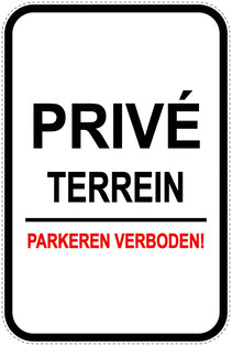Parkeerverbodsborden (parkeren verboden) wit als sticker EW-PARKEN-22500-H-0