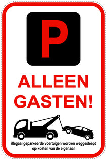 Parkeerverbodsborden (parkeren verboden) rood als sticker EW-PARKEN-23500-H-14