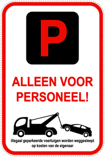 Parkeerverbodsborden (parkeren verboden) rood als sticker EW-PARKEN-23700-H-14