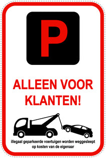Parkeerverbodsborden (parkeren verboden) rood als sticker EW-PARKEN-24100-H-14