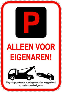 Parkeerverbodsborden (parkeren verboden) rood als sticker EW-PARKEN-24200-H-14