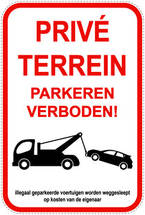 Parkeerverbodsborden (parkeren verboden) rood als sticker EW-PARKEN-24300-H-14
