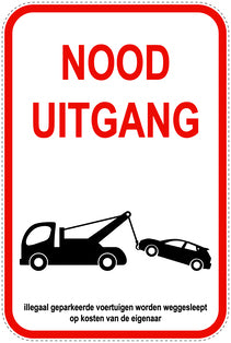 Parkeerverbodsborden (parkeren verboden) rood als sticker EW-PARKEN-24400-H-14