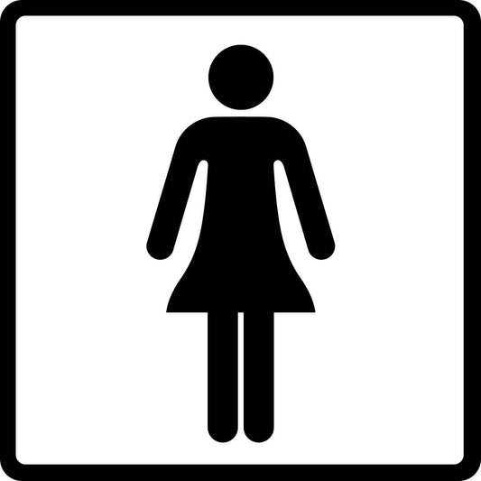 Gebouwstickers met pictogrammen "Dames toilet" 5-30 cm EW-PIKTO1000-88