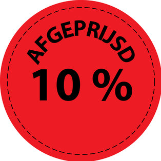 Promotiesticker Aanbiedingssticker speciale aanbiedingssticker " Afgeprijsd 10% " 10-60 cm EW-PR-3010