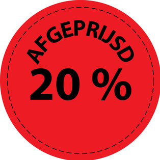 Promotiesticker Aanbiedingssticker speciale aanbiedingssticker " Afgeprijsd 20% " 10-60 cm EW-PR-3020