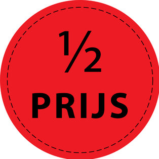 Promotiesticker Aanbiedingssticker speciale aanbiedingssticker " 1/2 Prijs " 2-10 cm gemaakt van papier en plastic EW-PR-4000