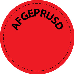 Promotiesticker Aanbiedingssticker speciale aanbiedingssticker " Afgeprijsd" 2-7 cm EW-PR-4050