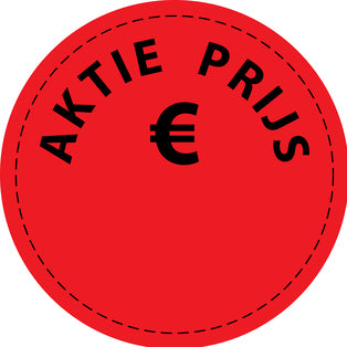 Promotiesticker Aanbiedingssticker speciale aanbiedingssticker " Aktie prijs €" 10-60 cm EW-PR-4600
