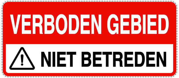 Geen toegang - videobewaking "Verboden gebied niet betreden" 10-40 cm EW-RESTRICT-1000