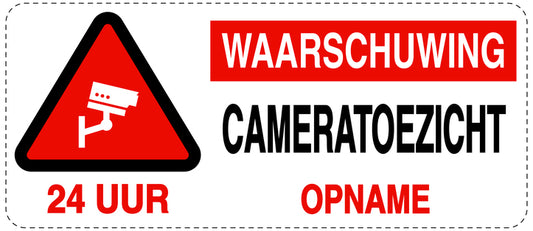 Geen toegang - videobewaking "Waarschuwing cameratoezicht opname" 10-40 cm EW-RESTRICT-1040