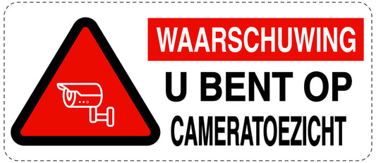 Geen toegang - videobewaking "Waarschuwing u bent op cameratoezicht" 10-40 cm EW-RESTRICT-1050
