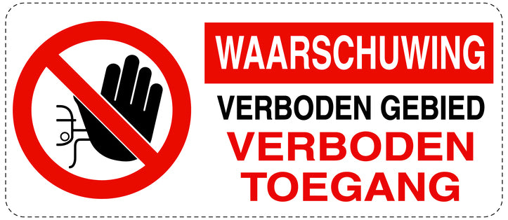 Geen toegang - videobewaking "Waarschuwing Verboden gebied Verboden toegang" 10-40 cm EW-RESTRICT-1110