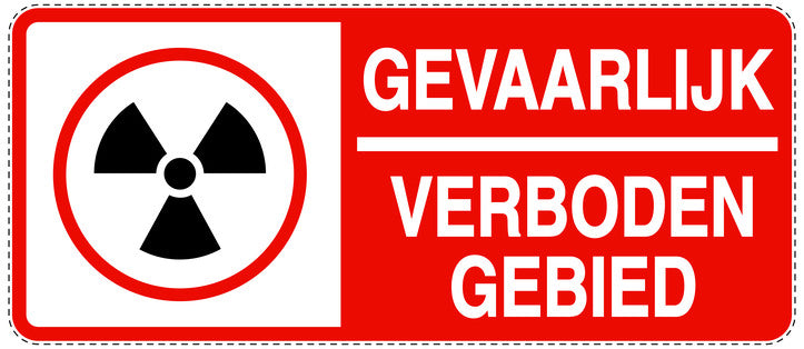 Geen toegang - videobewaking "Gevaarlijk Verboden gebied " 10-40 cm EW-RESTRICT-1190