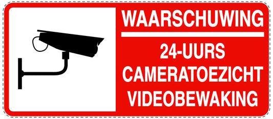 Geen toegang - videobewaking "Waarschuwing 24-uurs cameratoezicht videobewaking" 10-40 cm EW-RESTRICT-1320