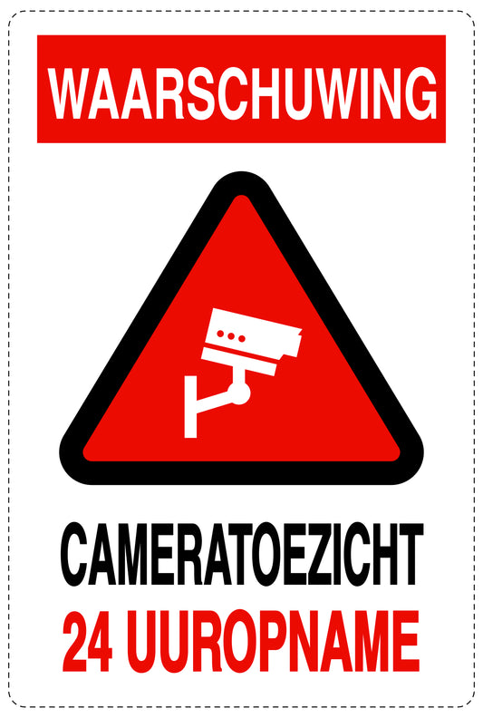 Geen toegang - videobewaking "Waarschuwing cameratoezicht opname" 10-40 cm EW-RESTRICT-2040