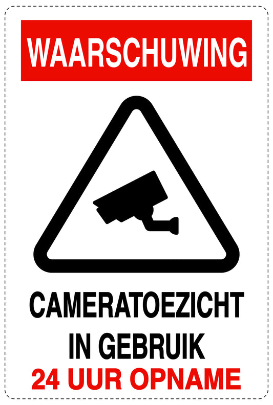Geen toegang - videobewaking "Waarschuwing cameratoezicht opname" 10-40 cm EW-RESTRICT-2080
