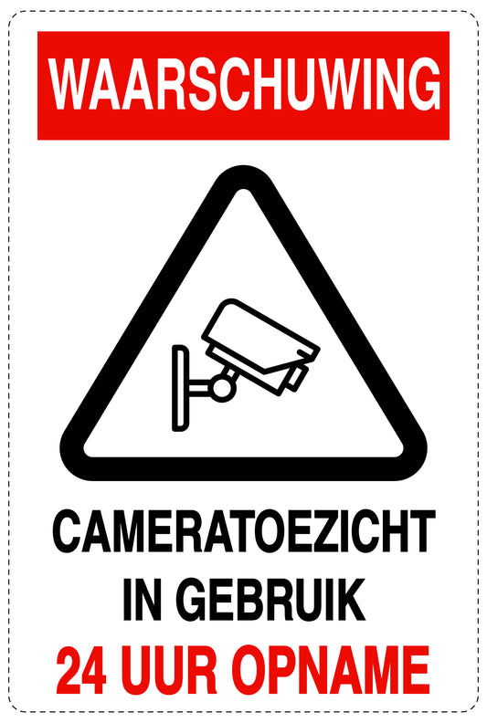 Geen toegang - videobewaking "Waarschuwing cameratoezicht in gebruik opname" 10-40 cm EW-RESTRICT-2090